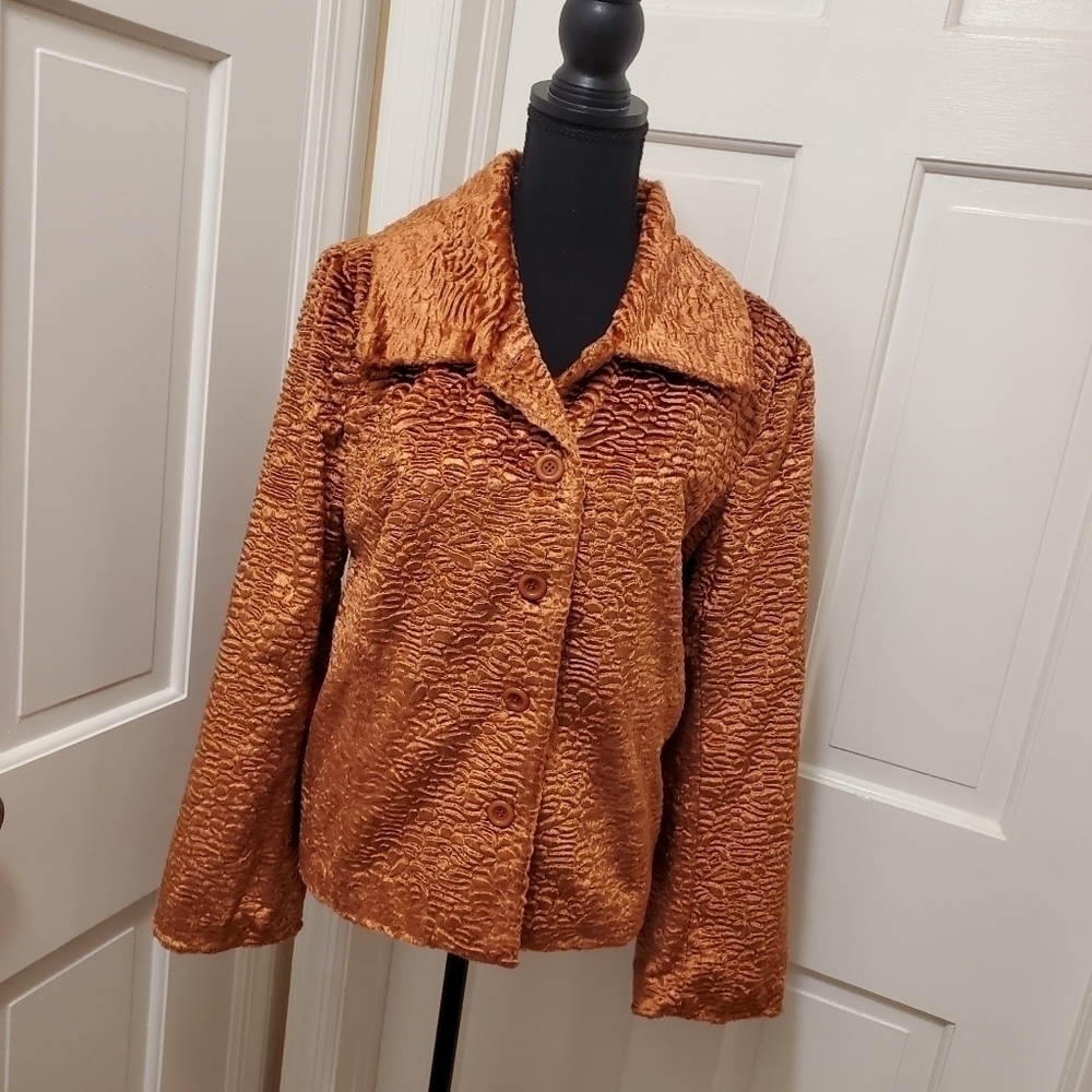 Erin London Faux Fur Jacket Blazer Size Large